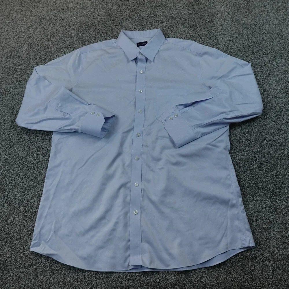 Proper Cloth Shirt Mens XL Blue Button Up Long Sleeve Dress Preppy Casual Top